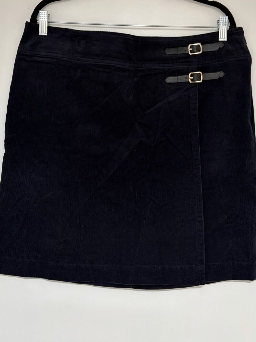 Charter Club Women’s Eggplant Purple Corduroy Wrap Skirt Size 14